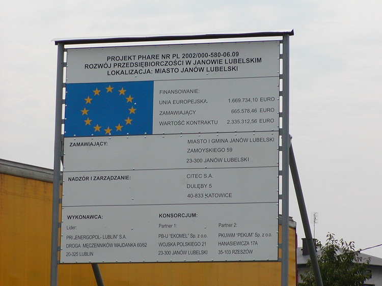 tablica informacyjna Projektu